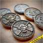 Preview: Piratemania Germany 2025 Geocoin XLE Edition "Schwarzer Achter"