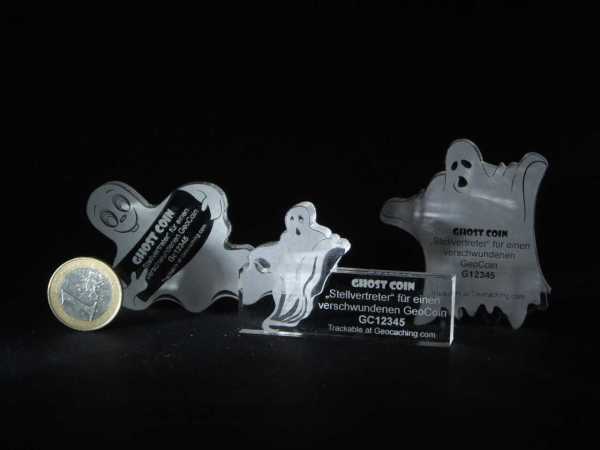 Lost Geocoin "3er Set Ghost Coins" Grösse L