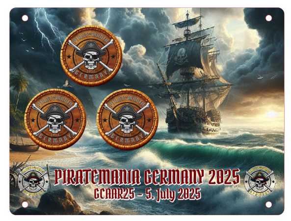 Piratemania Germany 2025 Geocoin Display für alle 3 Coins - Kopie