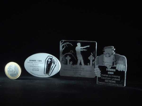 Lost Geocoin "3er Set Zombie Coins" Grösse M