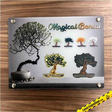"Magical Bonsai" Color Changing Geocoin - CoinTableau für 2 Coins