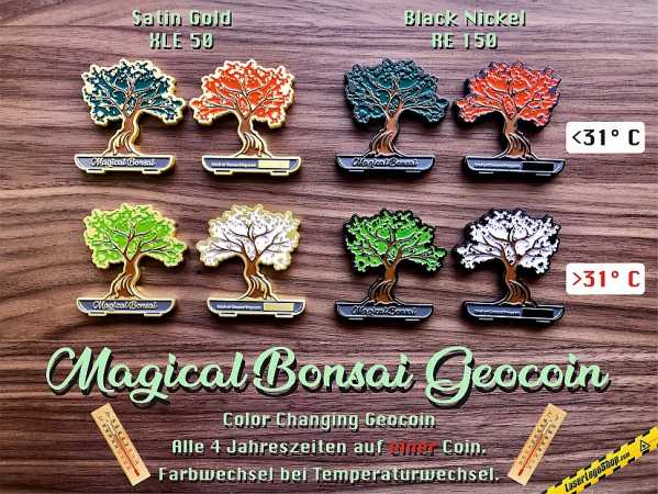 "Magical Bonsai" Color Changing Geocoin - Regular Edition - Auflage 200 Stück