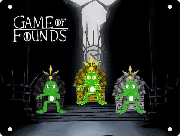 "Game of Founds" Coin-Display for 3 Coins