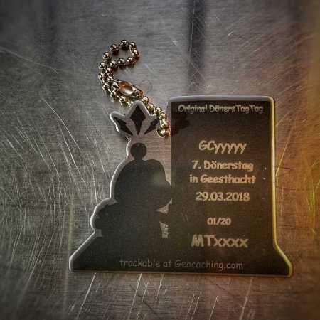 "DönersTag MetalTag" individueller Tag für Dein Dönerstag-Event - 1 Stück - mit gratis Pin