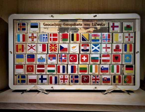 Die grosse "Geocaching-Europakarte"
