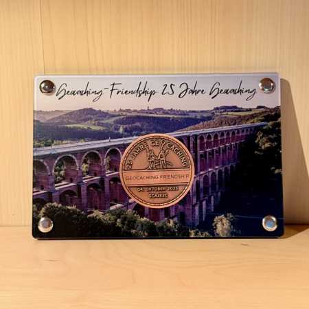 Coin-Display 1 Event-Coin "Geocaching Friendship 2025 - Wernesgrün / Vogtland"