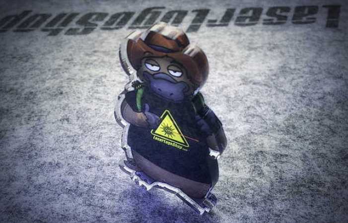 "Laser Jackson" - Das Maskottchen des LaserLogoShop