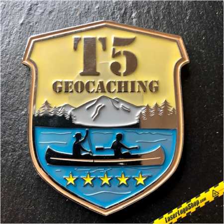 "T5 Geocaching Kanu Geocoin"