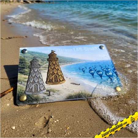 Ostsee LAB-GeoART ~ Display für 2 Geocoins