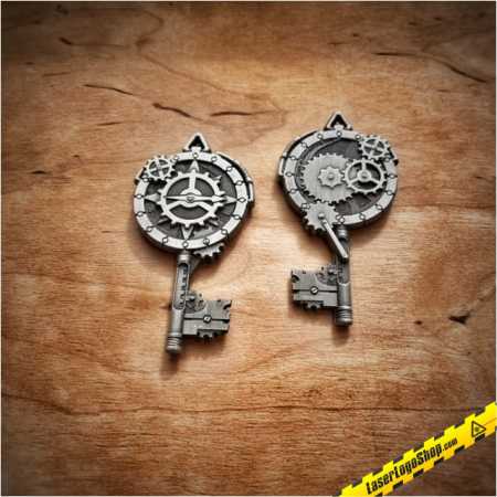 Steampunk Key Geocoin - 1 Coin wahlweise Edition "Antik Gold" / "Antik Silber" / Antik Kupfer"