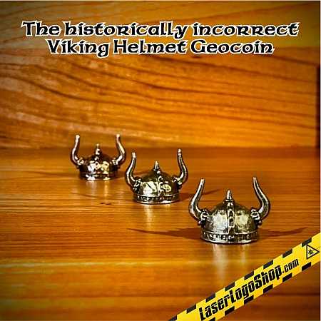 "The historically incorrect Viking Helmet" 3D Geocoin - Sammler-Set 3 Coins