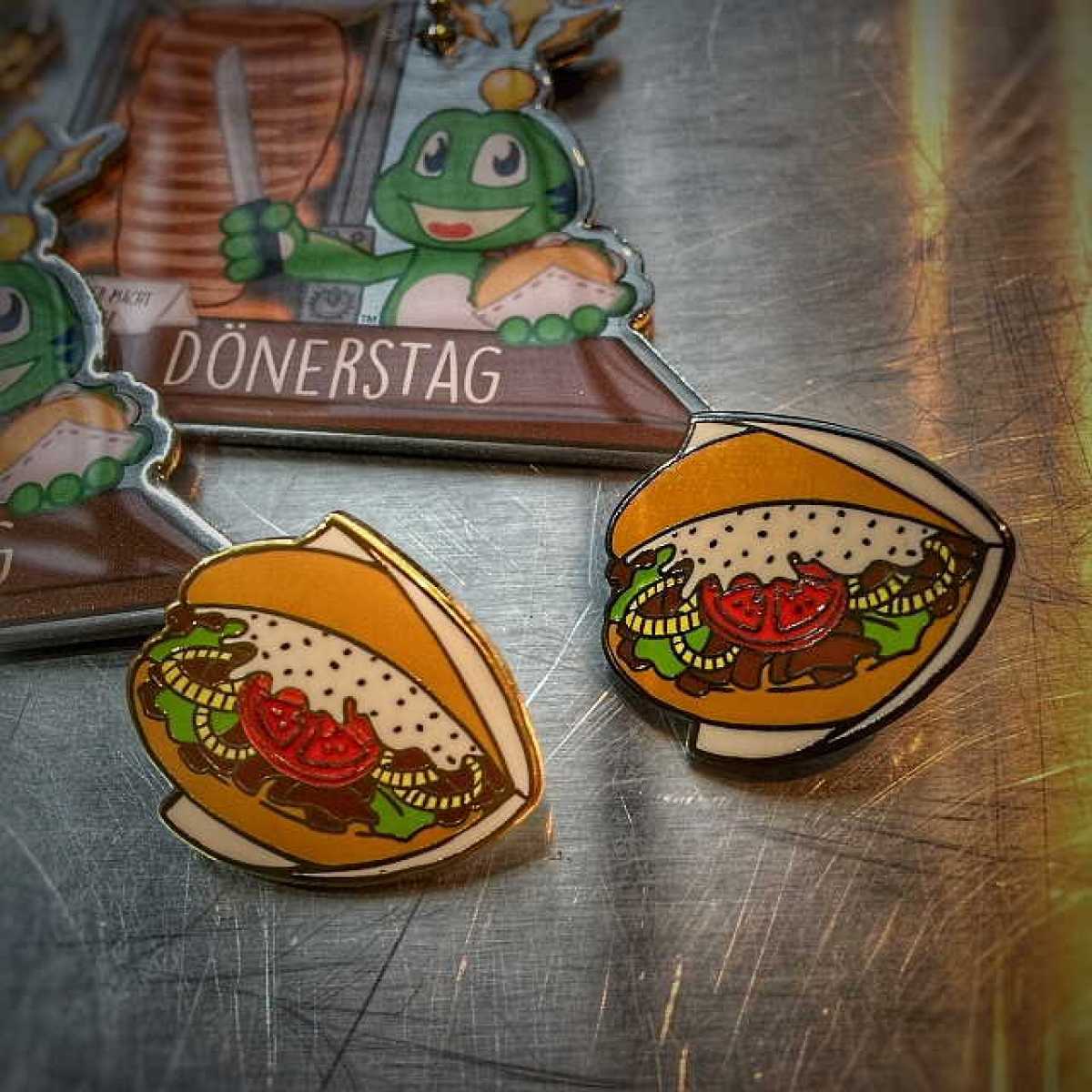 "DönersTag MetalTag" individueller Tag für Dein Dönerstag-Event - 1 Stück - mit gratis Pin