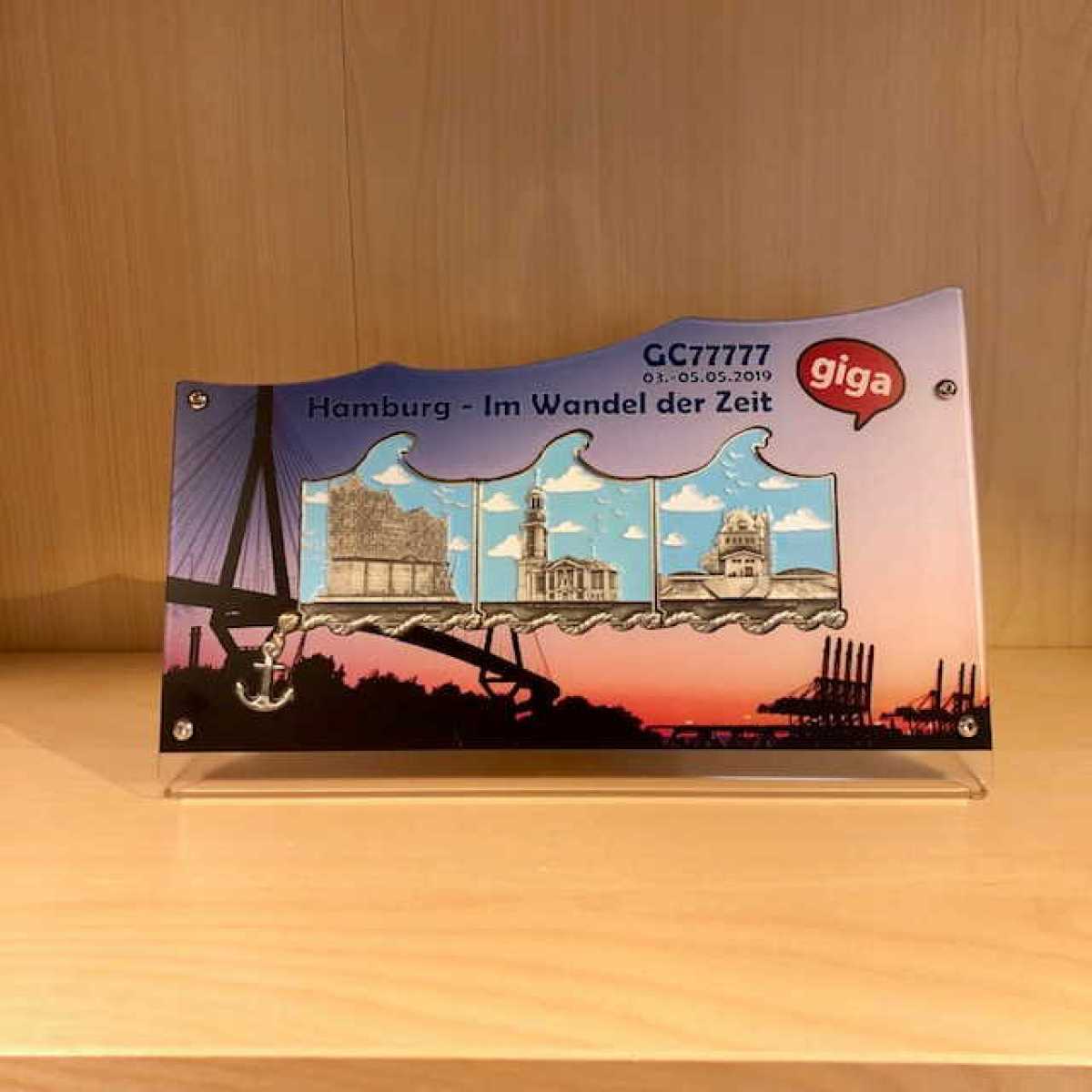 GIGA Hamburg - 3er Display Eventcoin Motiv "Köhlbrandbrücke"