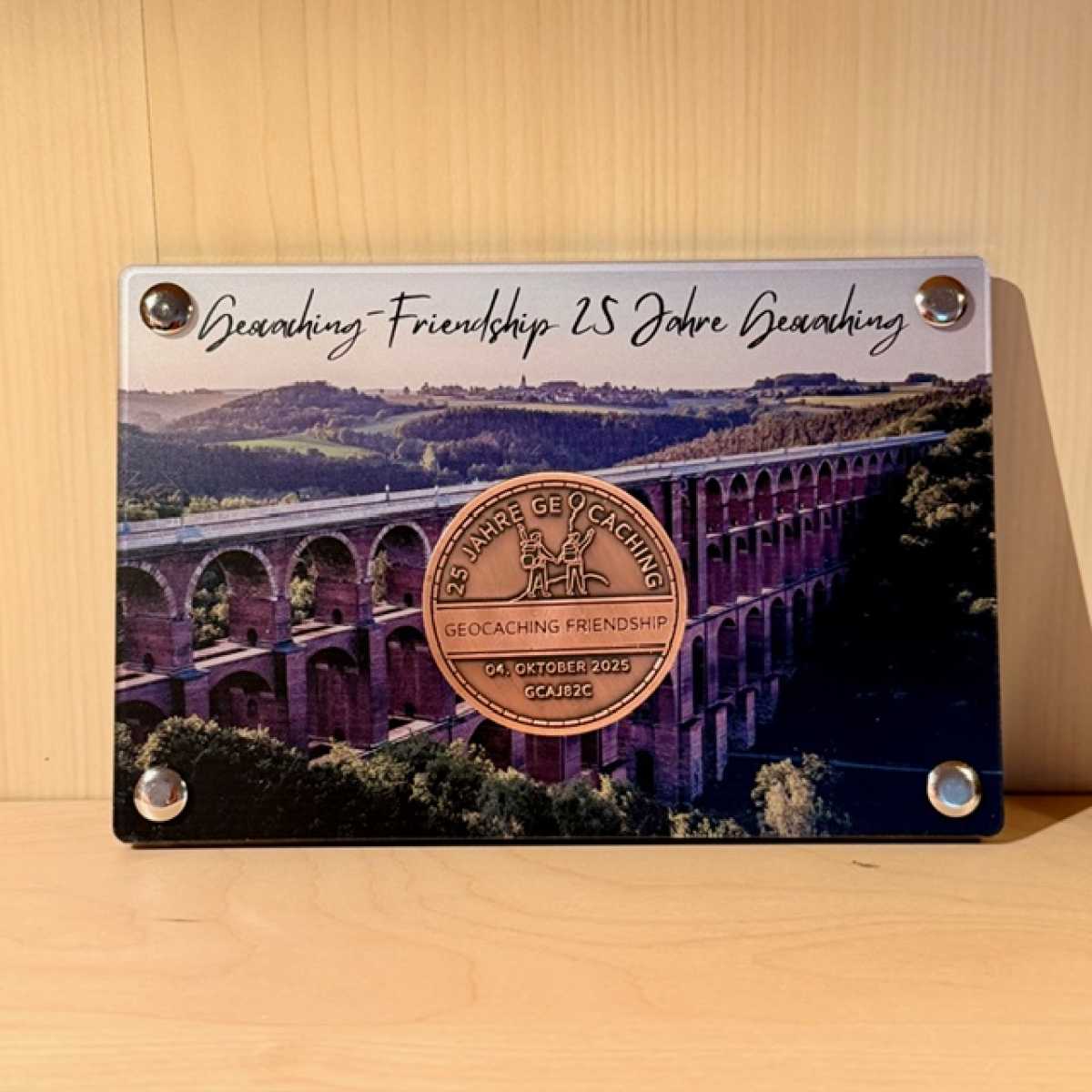 Coin-Display 1 Event-Coin "Geocaching Friendship 2025 - Wernesgrün / Vogtland"