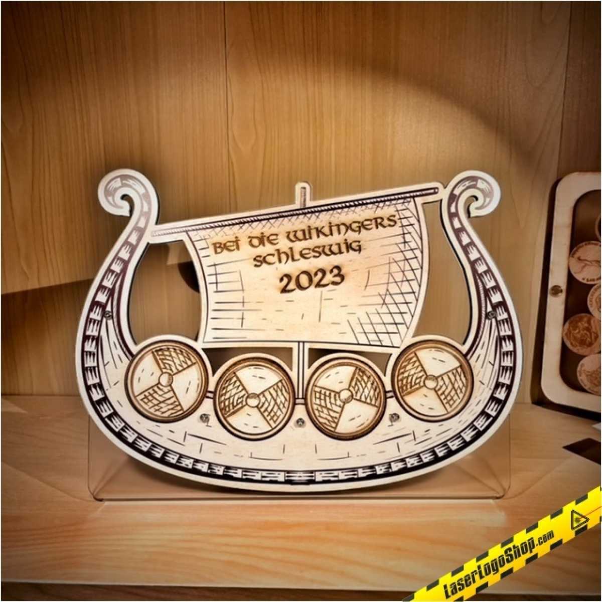 Display für die Event-Geocoins "Bei die Wikingers!"