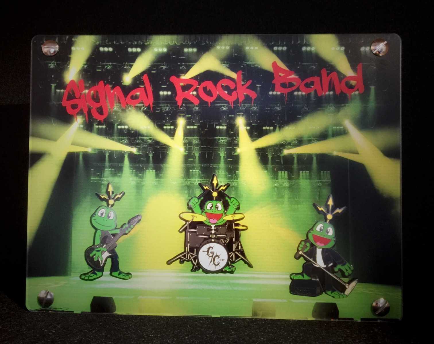 "Signal Rock Band Geocoin" - Rock Show Tableau für eine Band