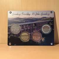 Coin-Display 4 Event-Coins "Geocaching Friendship 2025 - Wernesgrün / Vogtland"